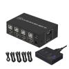 5MNG0Y8 4K HDMI KVM Switch 4 in 1 Out 4K 60Hz HDMI USB KVM Switcher 4x1 for 4 PC Share Monitor Mouse Keyboard with Desktop Controller view 1