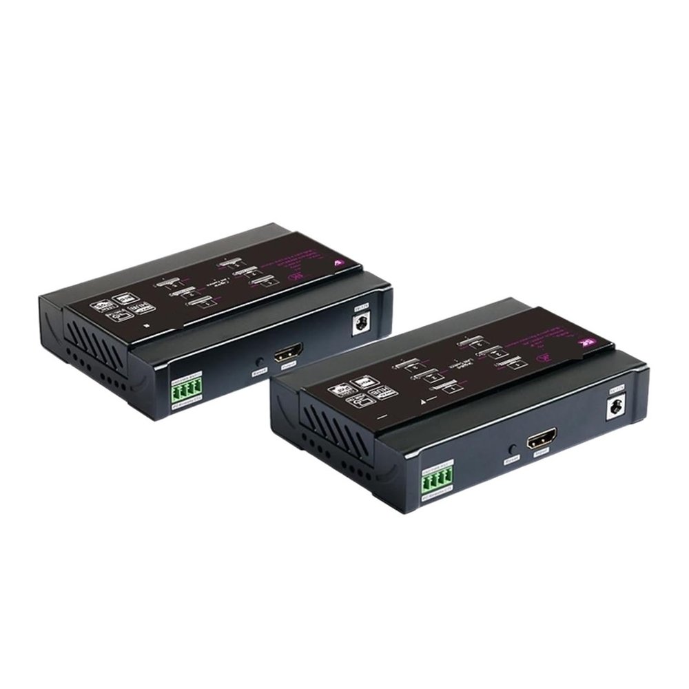 L6AS0F7 HD KVM Extender Extender 4K30HZ 4: 4: 4 Over UTP IP Support Gigabit POC Network Switch up to 383ft(EU Plug,2pair)
