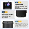 A008 Mini Projector with WiFi & Bluetooth,Electric Focus Al Voice Remote Control 1080P Outdoor Projector,Portable Quadrangle Trapezoid Correction,Compatible with iOS/Android/TV Stick/HDMI (White) view 4