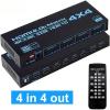D3LX0Z1 4x4 HDMI Matrix 4K 60hz HDMI2.0 Switch Splitter 4 Inputs and 4 Outputs Video Converter for PS5 PS4 Camera PC to TV Monitor(with US Plug) view 2