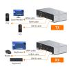 Y0S3QZ1 60m HDMI KVM Extender Over IP Rj45 Cat5e/6 1080P USB Ethernet Extender 196FT with IR EDID Control(US Plug) view 2