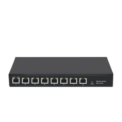 D3LX0Z1 Ethernet Switch with Gigabit RJ45 or SFP Port, Fanless Network Switch, Full 5 or 8 Port, 2.5G, Up-Link(ONT-S104C-5T)