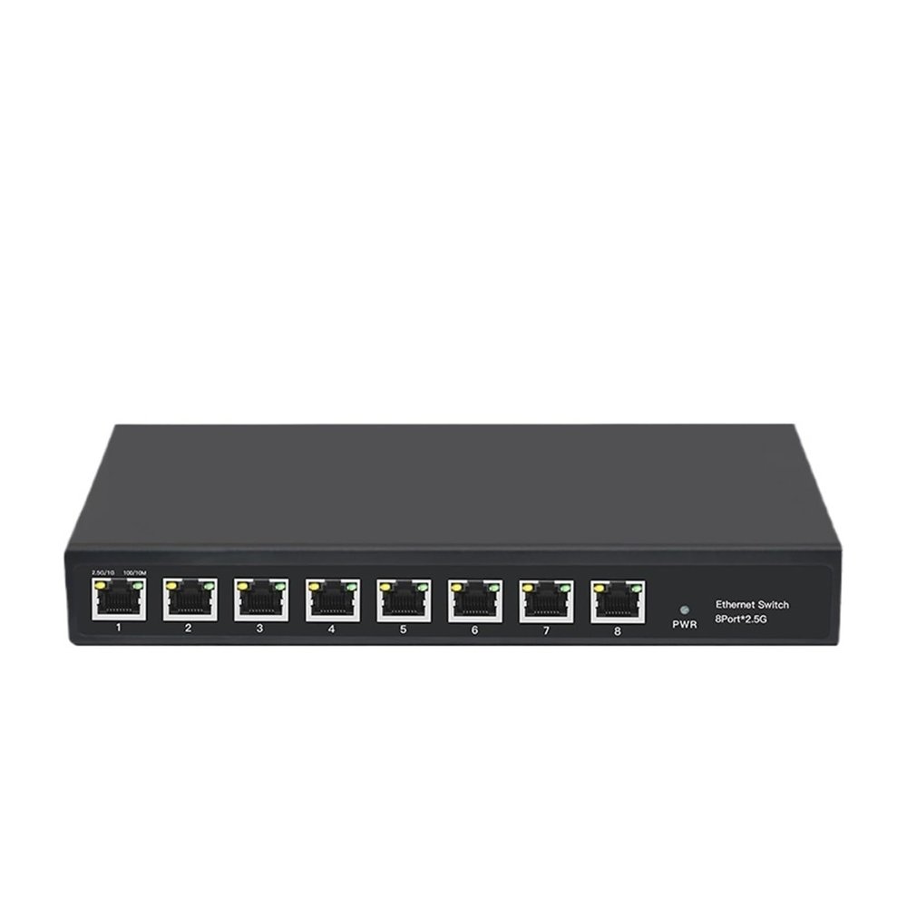 D3LX0Z1 Ethernet Switch with Gigabit RJ45 or SFP Port, Fanless Network Switch, Full 5 or 8 Port, 2.5G, Up-Link(ONT-S104C-5T)