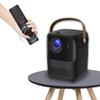 A008 Mini Projector with WiFi & Bluetooth,Electric Focus Al Voice Remote Control 1080P Outdoor Projector,Portable Quadrangle Trapezoid Correction,Compatible with iOS/Android/TV Stick/HDMI (Black) view 1