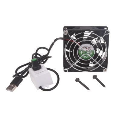 8cm USB Cooling Fan Exhaust Fan for Cooling and Ventilation Suitable for Electronics and Pet Houses Adjustable Speed