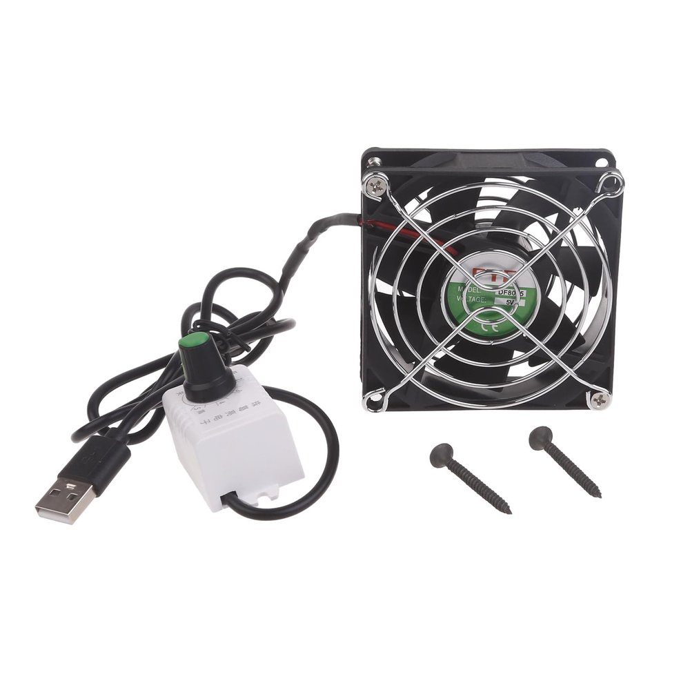 8cm USB Cooling Fan Exhaust Fan for Cooling and Ventilation Suitable for Electronics and Pet Houses Adjustable Speed