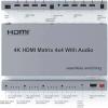 5MNG0Y8 4x4 HDMI Seamless Switching Matrix with Audio Extractor 4K@30Hz HDR 18Gbps Splitter 4 in 4 OutSupport HDCP1.4 EDID RS232(4K 60Hz HDMI 2.0,EU Power Plug) view 3