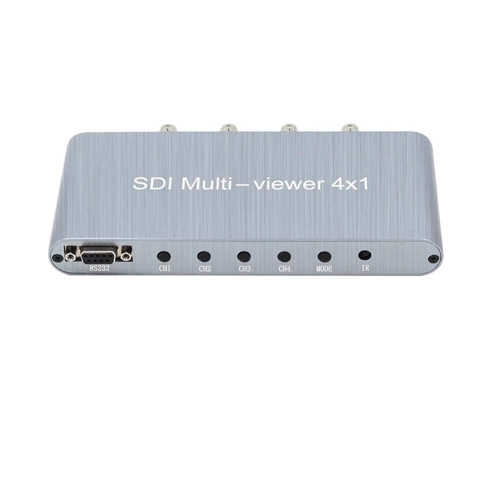 5MNG0Y8 SDI 4x1 Quad Multiviewer Switcher Simultaneously 1080P 60Hz HDMI Quad Screen Multiviewer Switch Seamless Wall-mountable(EU Power Adapter)