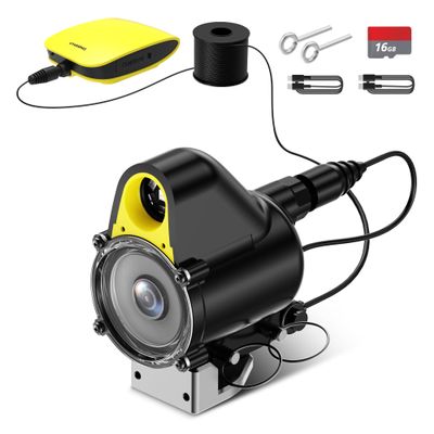 Chasing Canfish CF1 Underwater Fishing Camera Kit,1080P Full HD Portable Video Fish Finder,APP Remote Control Real-time Observation,Fishing Camera with Infrared Light for Sea, Lake, Boat, Ice Fishing