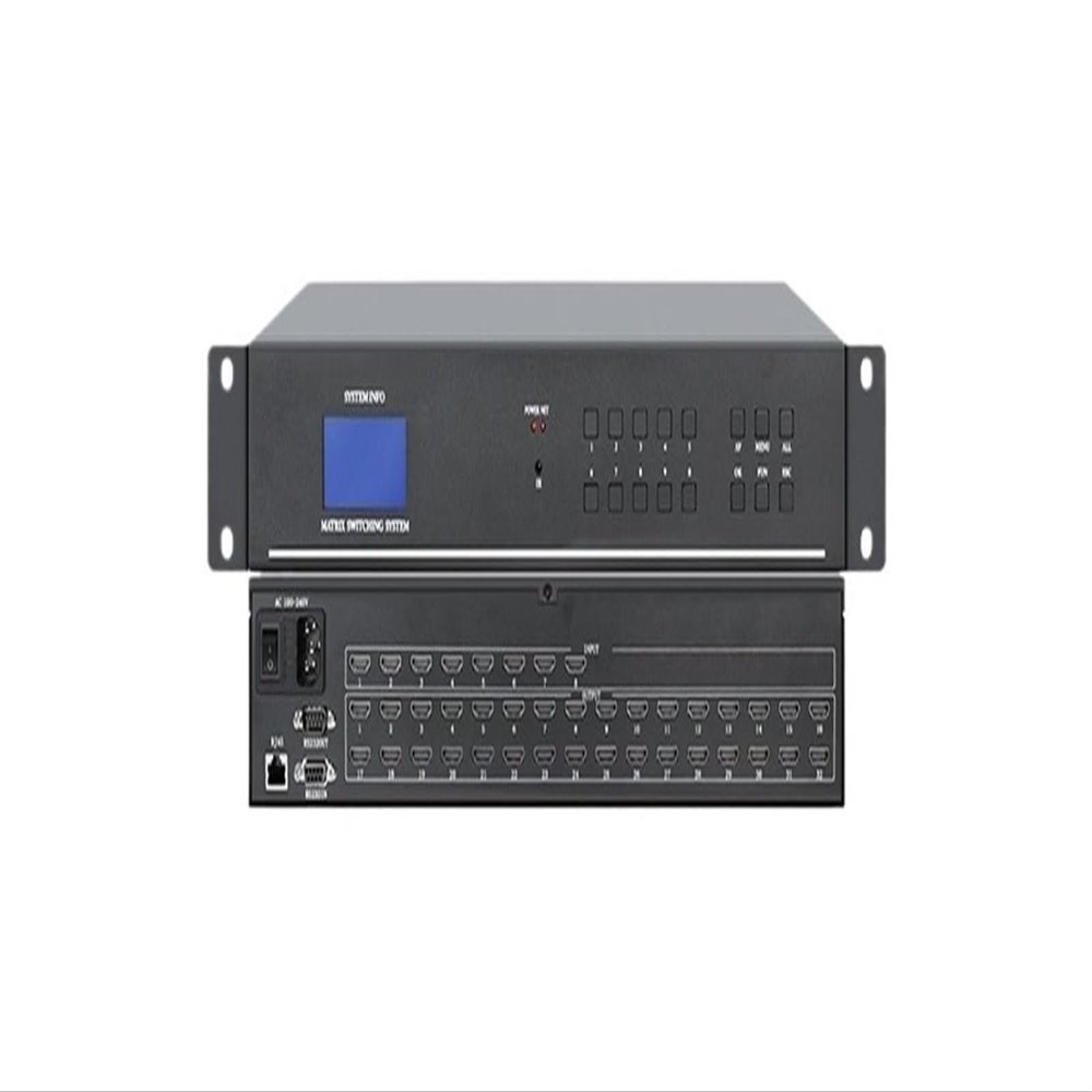 5MNG0Y8 4k Hd for HDMI Video Matrix Switcher Splicing Screen 4/8 in 32 Out 25/28/30 Signal Splitter Conference Host(8x8 2k,with Network Control)