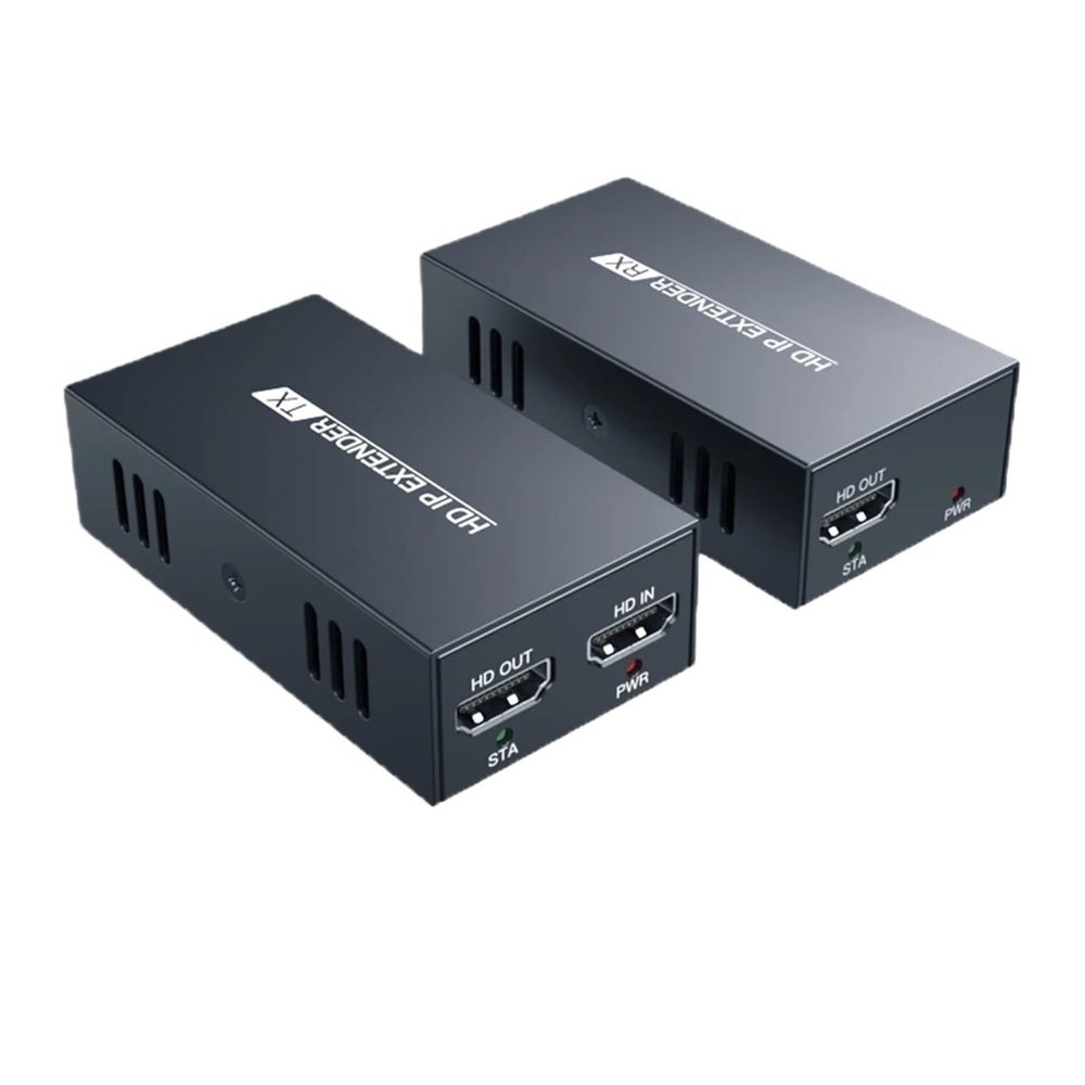 5MNG0Y8 ZY-DT236 IP HDMI Extender 200m Over UTP/STP CAT5 CAT5e CAT6 Extender HDMI with IR LAN Network RJ45 HDMI Extender Ethernet(One TX,US Power Plug)