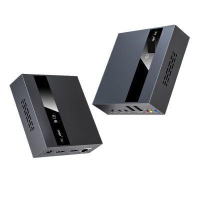 5MNG0Y8 HDMI KVM Extender Over IP RJ45 Ethernet Network KVM Extender USB HDMI 250M Over UTP/STP KVM Extender CAT5 CAT6(One RX,UK Power Plug)