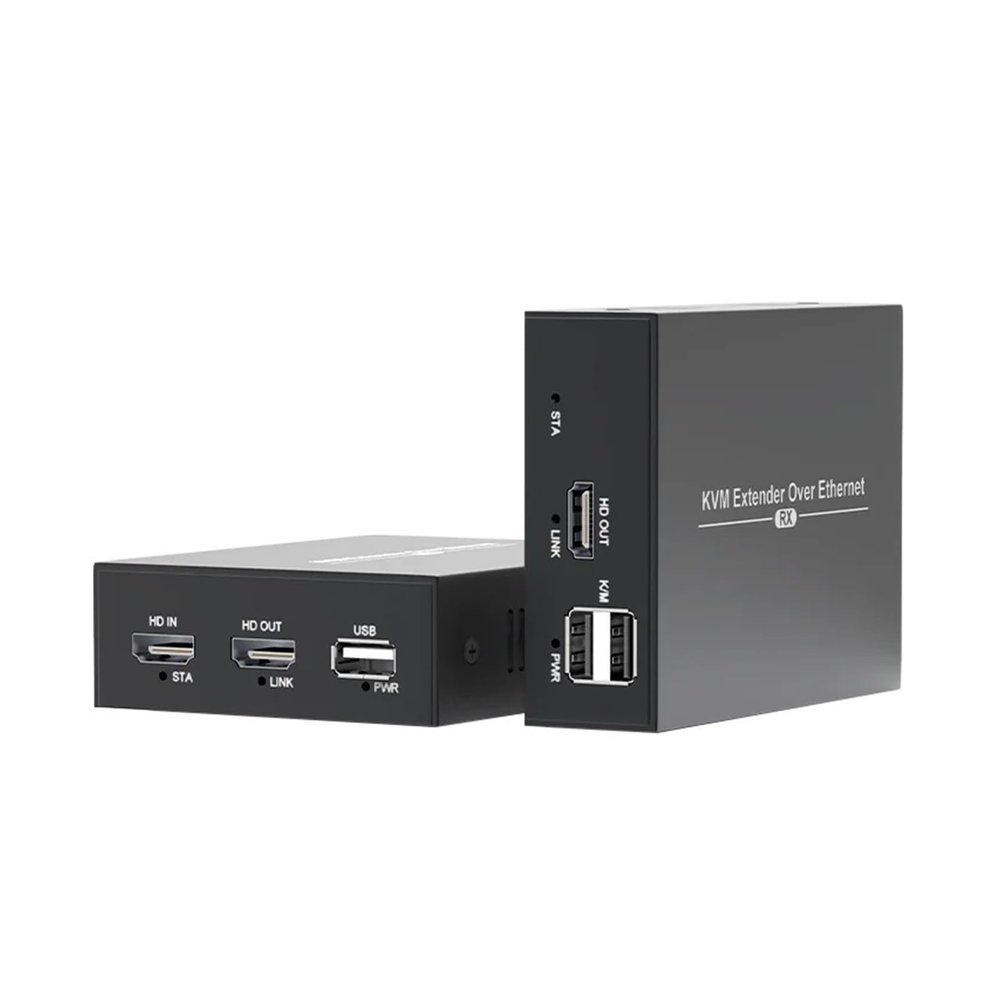 5MNG0Y8 150M HDMI KVM Extender Over IP HDMI USB Extender via cat6 Rj45 Ethernet Network HDMI USB Over UTP/STP Support USB Mouse Keyboard(TX(150M-1080P-KVM),UK Plug)