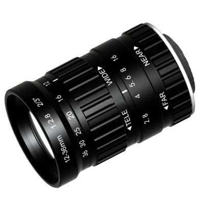 5 megapixel 12-36mm HD Lens Manual iris Zoom C-Mount Lens for IP Cameras FA Lens 2/3 inch Zoom