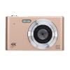 4K Digital Camera, 48MP 16x Zoom Auto Focus Point and Shoot Camera with 2.4in Screen, Built in Flash, Anti Shake, Face Detection, for Kids Teens Adult (Gold) view 1