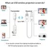 USB Wireless Projection Screen, Dehors Wireless HDMI, Dehors Video Transmitter, 1080P Wireless HDMI Extender for Desktop, PC, TV Box, PS4/5 to TV/Projector/MonitorTV/Projector/Monitor (White) view 2