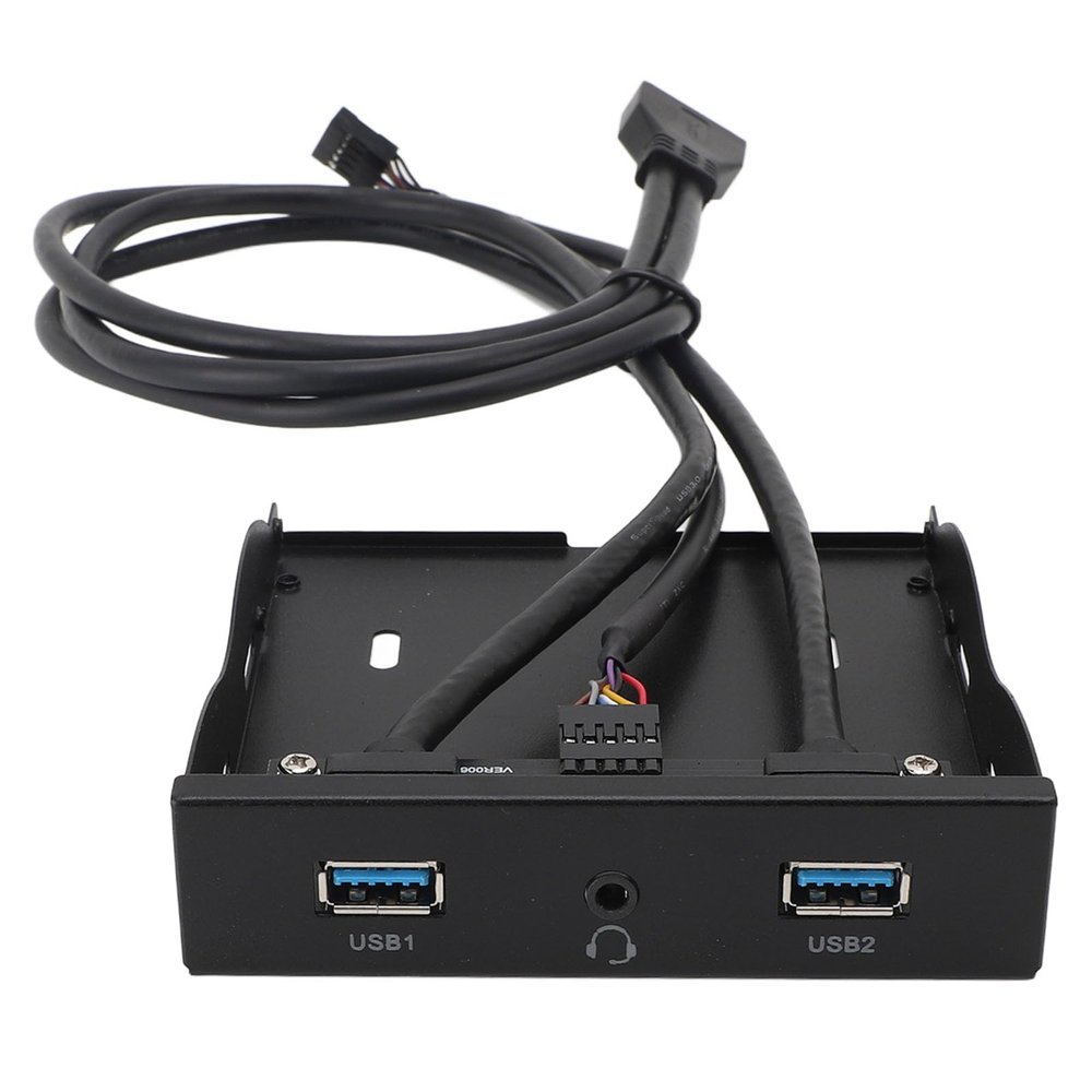 2 Ports USB A Front Panel, 3.5in Floppy Disk Panel with USB 19PIN and HD Sound Port for 7, 8, 10, 11, 2003, for OS X, for Linux