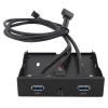 2 Ports USB A Front Panel, 3.5in Floppy Disk Panel with USB 19PIN and HD Sound Port for 7, 8, 10, 11, 2003, for OS X, for Linux view 1