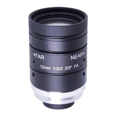 CCTV Camera Optical Lens 12mm Fixed Focus 2/3 Lens 10MP C-Mount Camera F2.0 Machine Vision Lens