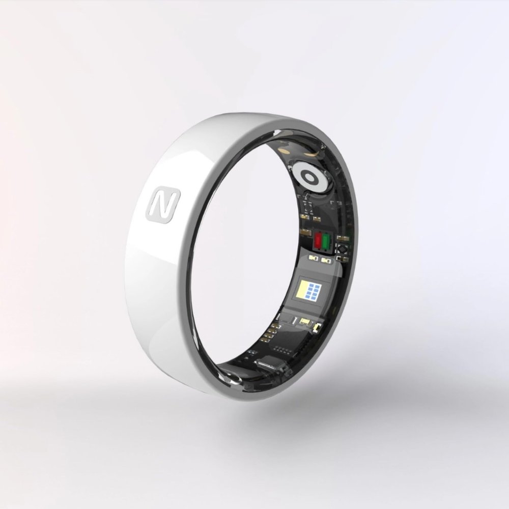 Yoidesu NFC Smart Ring Health Tracker, 5M IP68 Water Proof Ceramic Fitness Tracker Sports Ring for Men & Women, Multiple Sports Modes, Magnetic Charging, Sleep Monitoring, Step Tracking