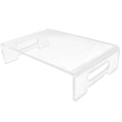 ZJchao Monitor Stand, Monitor Stand for Desk Acrylic Transparent Multifunctional Computer Monitor Stand Lightweight for School Office Home