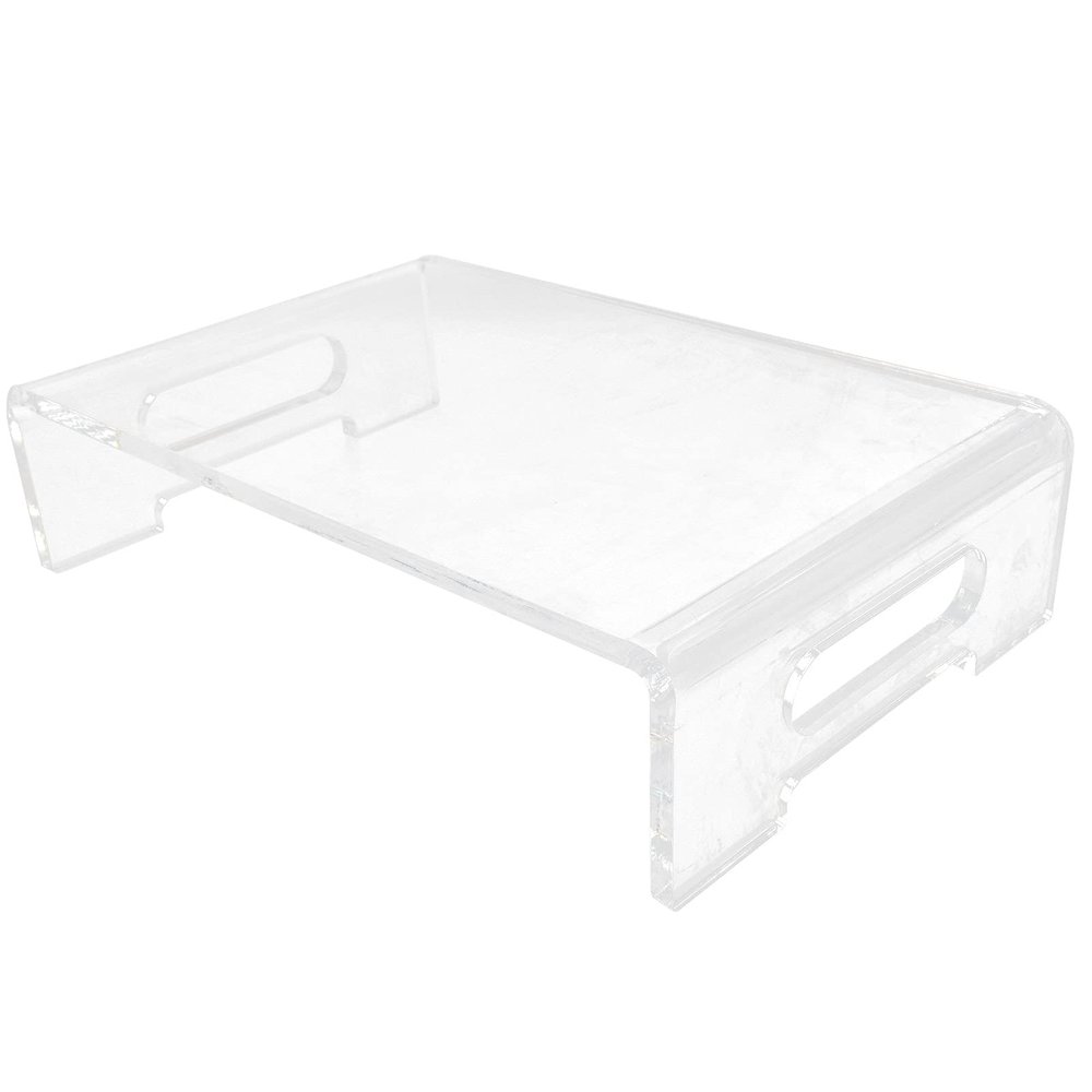 ZJchao Monitor Stand, Monitor Stand for Desk Acrylic Transparent Multifunctional Computer Monitor Stand Lightweight for School Office Home