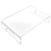 ZJchao Monitor Stand, Monitor Stand for Desk Acrylic Transparent Multifunctional Computer Monitor Stand Lightweight for School Office Home view 2