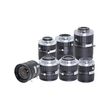 2/3 inch FA C Mount Lens 6mm 8mm 12mm 16mm 25mm 35mm 50mm Fixed Focal Length F1.4 Manual Aperture 5MP(50mm)