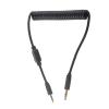 Flash Sync Cable 3.5mm Male to Male Coiled Cord Flash PC Sync Cable for Camera G F Series DSLR view 2