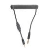 Flash Sync Cable 3.5mm Male to Male Coiled Cord Flash PC Sync Cable for Camera G F Series DSLR view 4