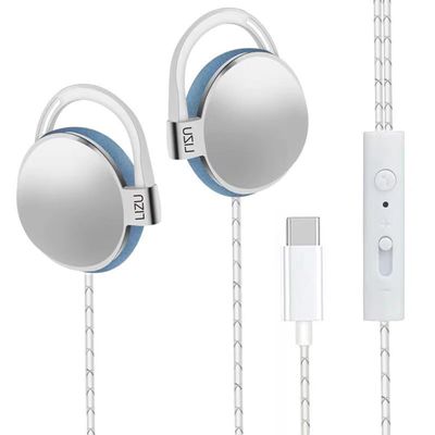 C-YOUNG USB C Headphones Over-Ear Buds Hooks Microphone for Sports Running & Volume Control, Fit Small Ears Type C Wired Earbuds, Compatible with iPad and Android Smartphones