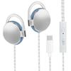 C-YOUNG USB C Headphones Over-Ear Buds Hooks Microphone for Sports Running & Volume Control, Fit Small Ears Type C Wired Earbuds, Compatible with iPad and Android Smartphones view 1
