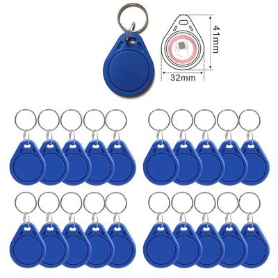 20 PCS 13.56 MHz UID Writable Rewritable Clone IC Smart Keychain, Compatible with MIFARE Classic 1K, RFID Blank Tag for Access Control Key Tag Rewritable (20 PCS)
