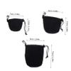 BRIGHTFUFU 3pcs Neoprene Camera Lens Case Drawstring Lens Pouch for Outdoor Use Flexible Protection for Dslr Lenses Large Medium and Small view 2