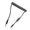 Flash Sync Cable 3.5 mm Male to Male Coiled Cable Flash PC Sync Cable for Camera G F Series DSLR view 4