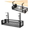 STOBOK Desk Organizer Tray Metal Wire Storage for Home Office Capacity Cord Holder Space-saving for Cables and Simple and Stylish Design view 1