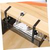 STOBOK Desk Organizer Tray Metal Wire Storage for Home Office Capacity Cord Holder Space-saving for Cables and Simple and Stylish Design view 2