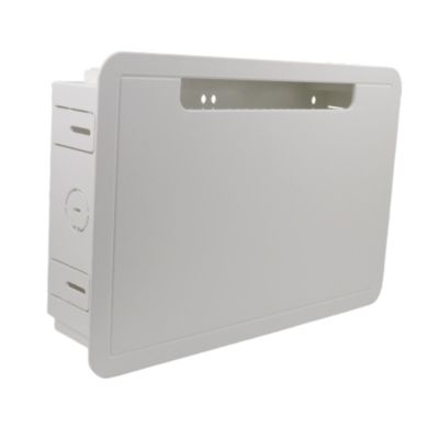 Fenteer 9 inch TV Media Boxes Recessed Power Point Box Wall Plate Outlet and Network Enclosure for TV Device Storage Universal