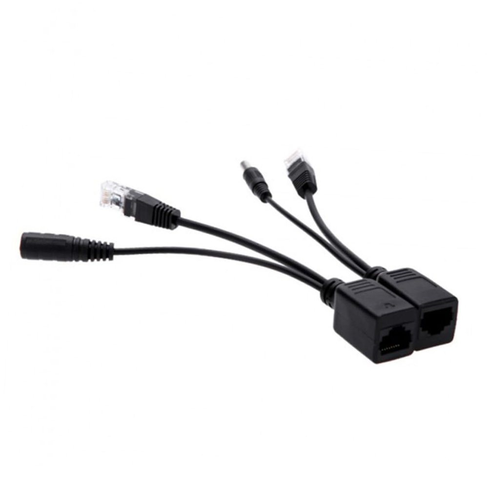 Angoily 2pcs Splitter Adapter Full Copper for IP Security Cameras Routers and WLAN Dc