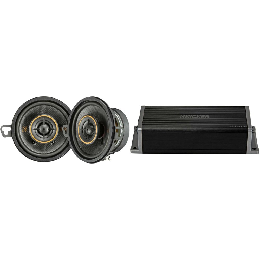 KICKER 47KEY2004 4-Channel DSP Smart Amp w/ 51KSC3504 3.5" Audio Upgrade Bundle