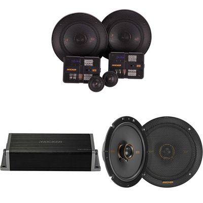 KICKER 47KEY2004 4-Channel DSP Smart Amp w/ 51KSS 5.25" & 6.75" Audio Upgrade Bundle