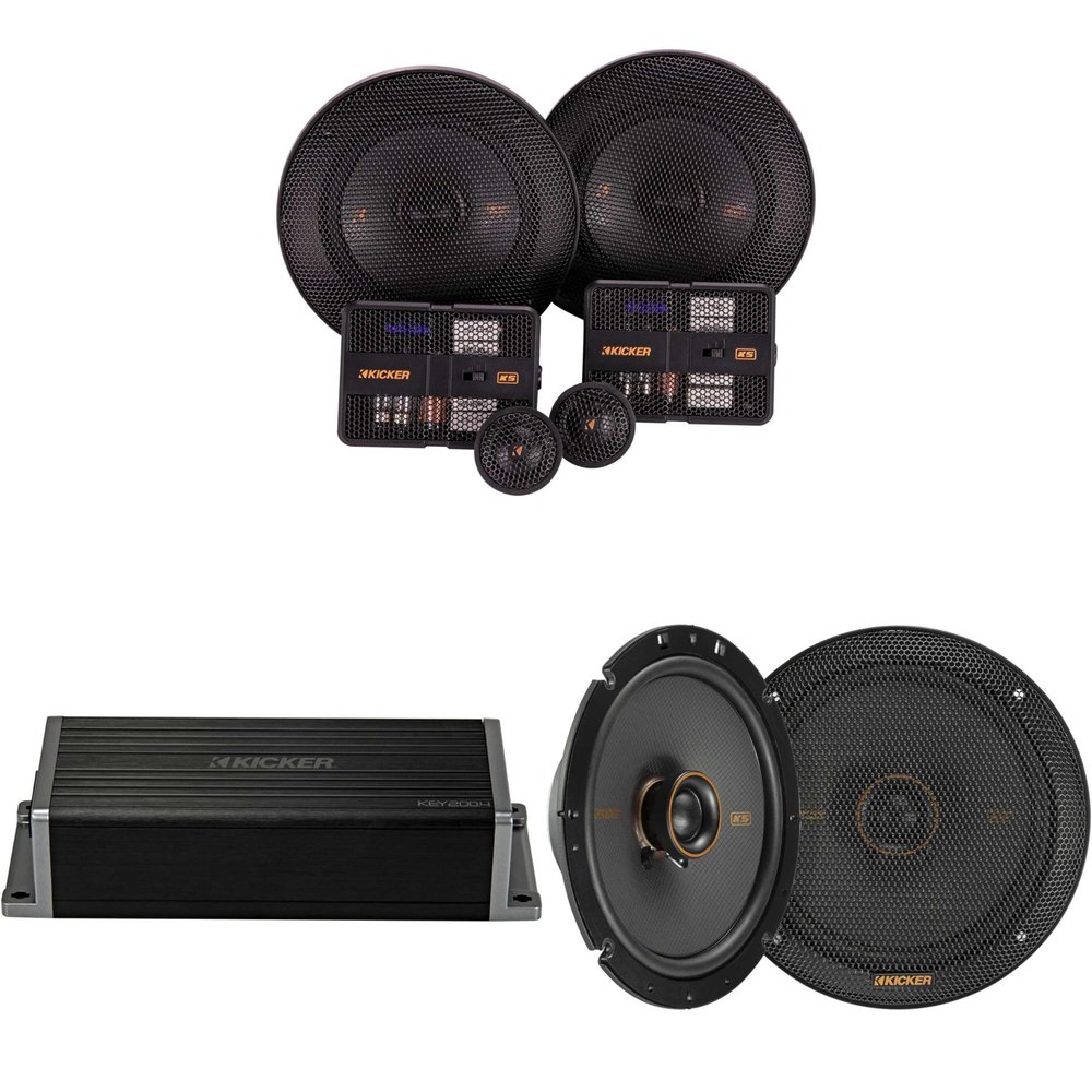 KICKER 47KEY2004 4-Channel DSP Smart Amp w/ 51KSS 5.25" & 6.75" Audio Upgrade Bundle