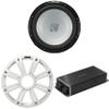 Kicker Marine KPX500.1 Powersports Amp & 12" 2 Ohm (White Grill) Subwoofer Audio Upgrade view 1