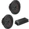 KICKER Marine KPX500.1 Powersports Amp & (2) 8" CompRT DVC 2 Ohm. Subwoofer Audio Upgrade view 1