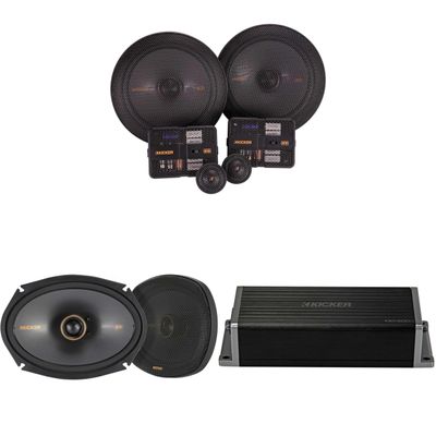KICKER 47KEY2004 4-Channel DSP Smart Amp w/ 51KSS 6.75" & 6x9 Audio Upgrade Bundle