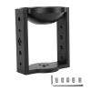100mm Tripod Head Bowl Riser, Aluminum Alloy Half Ball Flat to Bowl Adapter, with 1/4in 3/8in Threaded Holes, Heavy Duty Riser for DSLR Rail Slider, Supports 10kg Load, Raises Cam view 1
