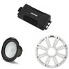 Kicker 48PXA6001 Weatherproof Powersport Mono Amp & 10" 2 Ohm Free-Air Marine Subwoofer (White Grill) view 1