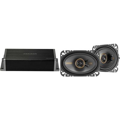 Kicker 47KEY2004 4-Channel DSP Smart Amp w/ 51KSC4604 4x6 Audio Upgrade Bundle