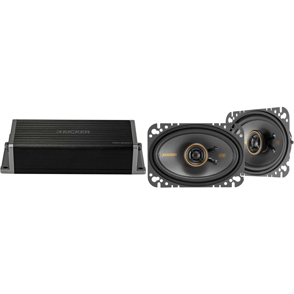 Kicker 47KEY2004 4-Channel DSP Smart Amp w/ 51KSC4604 4x6 Audio Upgrade Bundle