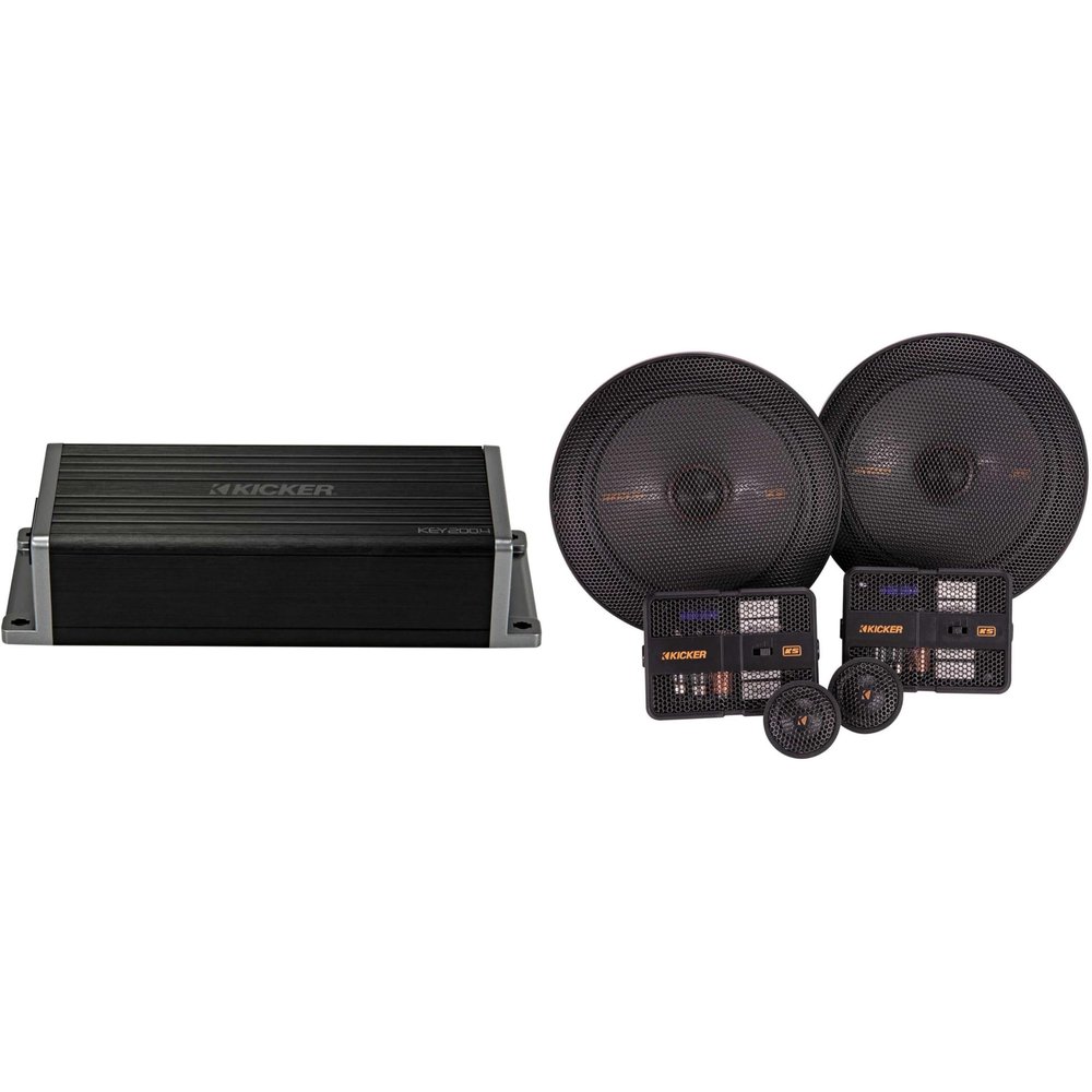 KICKER 47KEY2004 4-Channel DSP Smart Amp w/ 51KSS6704 6.75" Audio Upgrade Bundle